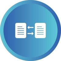 Unique File Transfer Vector Glyph Icon
