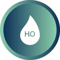 Unique H2O Vector Glyph Icon