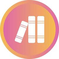 Unique Books Vector Glyph Icon