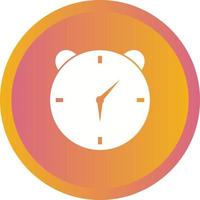 Unique Alarm Clock Vector Glyph Icon