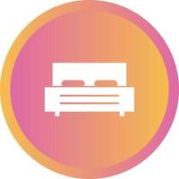 Unique Bed Vector Glyph Icon