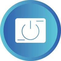Unique Power Button Vector Glyph Icon