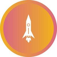 Unique Rocket Vector Glyph Icon
