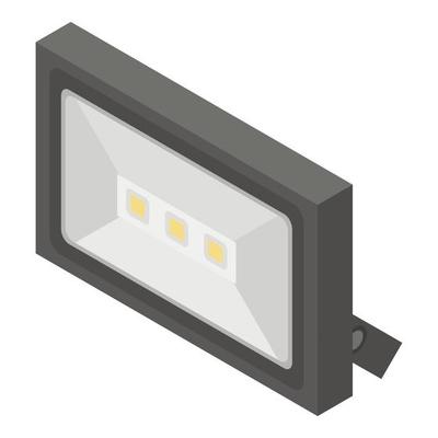 House led spotlight icon, isometric style