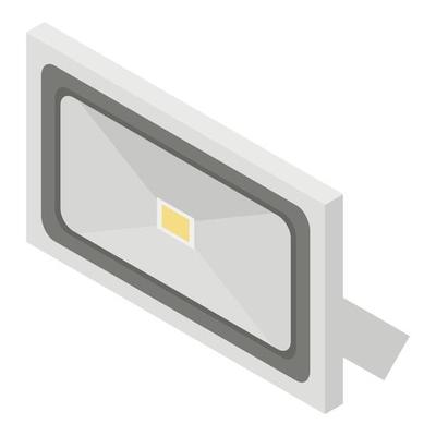House led light icon, isometric style