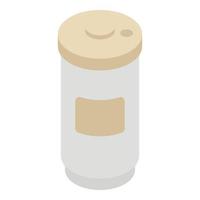 Shaker bottle icon, isometric style vector