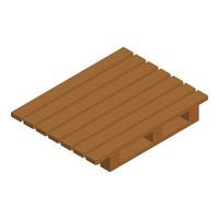 Factory pallet icon, isometric style vector