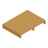 Load pallet icon, isometric style vector