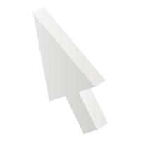 Mouse arrow icon, isometric style vector