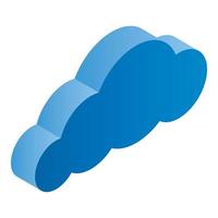 Data cloud icon, isometric style vector