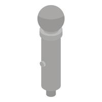 Microphone icon, isometric style vector