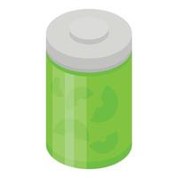 Can of kiwi jam icon, isometric style vector