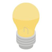 Light bulb icon, isometric style vector