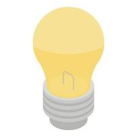 Light bulb icon, isometric style vector