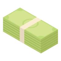 Money package icon, isometric style vector