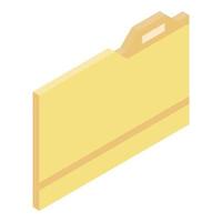 File folder icon, isometric style vector