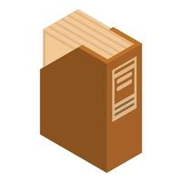 Folder holder icon, isometric style vector