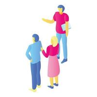 Manager group icon, isometric style vector