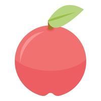 icono de manzana roja, estilo isométrico vector