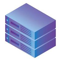 Server icon, isometric style vector