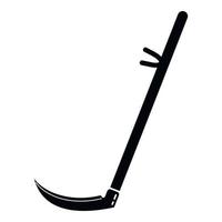 Garden scythe icon, simple style vector