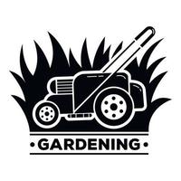Gardening logo, simple style vector