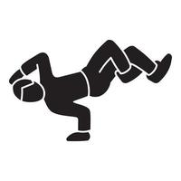 Break dancer icon, simple style vector