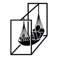 Hammock icon, simple style vector