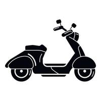 icono de scooter retro, estilo simple vector