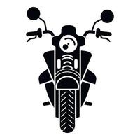 Front of motorbike icon, simple style vector