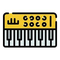 Audio synthesizer icon color outline vector