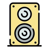 Loudspeaker icon color outline vector