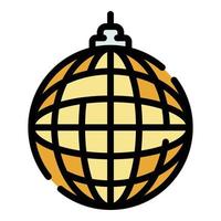 Mirror ball icon color outline vector