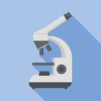 Microscope icon, flat style vector