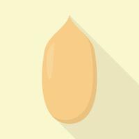 Clean peanut icon, flat style vector