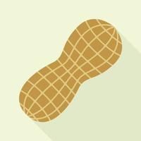 Peanut shell icon, flat style vector