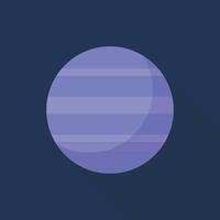 Neptune planet icon, flat style vector