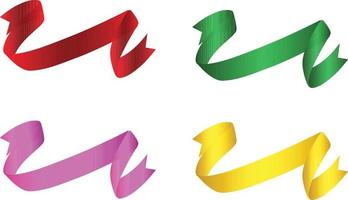 Colorful Vector Ribbon Banners. Set of Ribbons Banners with Label, Tag and Quality Badges. Banners set and colorful Ribbon, isolated on white background. Ribbon Banner in modern simple flat design