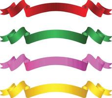 Colorful Vector Ribbon Banners. Set of Ribbons Banners with Label, Tag and Quality Badges. Banners set and colorful Ribbon, isolated on white background. Ribbon Banner in modern simple flat design