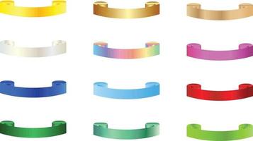 Colorful Vector Ribbon Banners. Set of Ribbons Banners with Label, Tag and Quality Badges. Banners set and colorful Ribbon, isolated on white background. Ribbon Banner in modern simple flat design