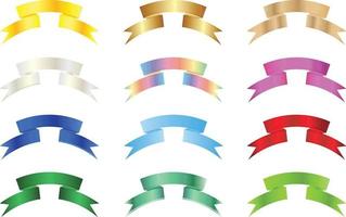 Colorful Vector Ribbon Banners. Set of Ribbons Banners with Label, Tag and Quality Badges. Banners set and colorful Ribbon, isolated on white background. Ribbon Banner in modern simple flat design