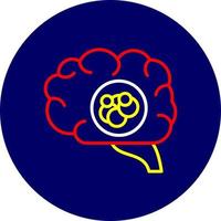 diseño de icono creativo de cáncer de cerebro vector