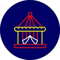 Circus Tent Creative Icon Design vector