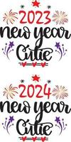 2023 New Year Cutie, Happy New Year, Cheers to the New Year, Holiday, Vector Illustration File