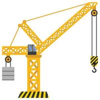 Tower crane build machine illustration vector