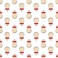 Seamless vector pattern of beige jar for printing and wrapping