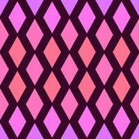 Seamless geometric repeating pattern of pink rhombus on dark brown background vector