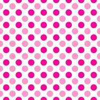 Seamless geometric repeating pattern of light pink and vibrant pink bubbles on white background vector