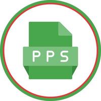 Pps File Format Icon vector