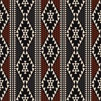 patrón de rayas aztecas navajo. Fondo de patrón sin costuras de color rojo-negro del suroeste étnico. uso para telas, textiles, elementos de decoración interior del hogar, tapicería, envoltura. vector